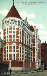 Vintage Postcard The Tombs & Criminal Court Building Centre St. New York City NY