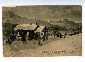 190813 SWITZERLAND St.Moritz restaurant Ober RPPC to RUSSIA