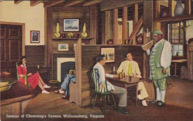 Viginia Williamsburg Interior Of Chowning's Tavern Curteich