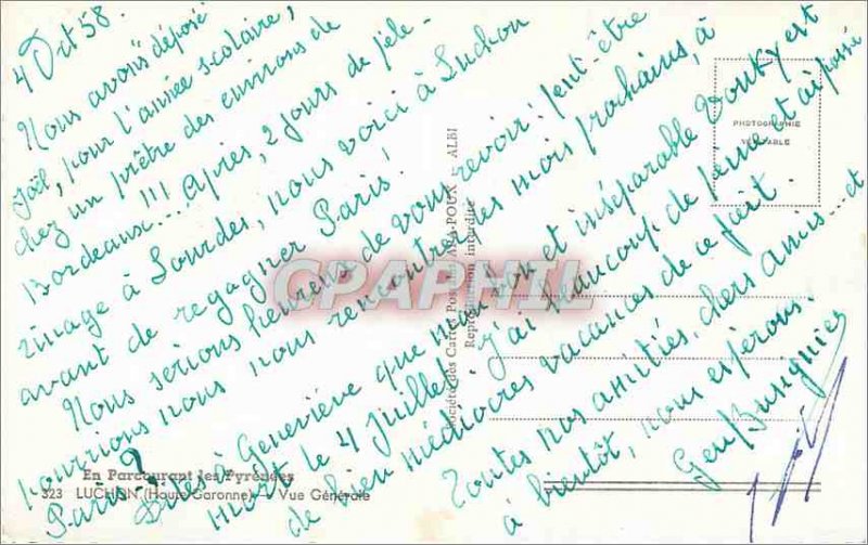 Modern Postcard Luchon (Haute Garonne) In the Pyrenees Traveling Vue Generale