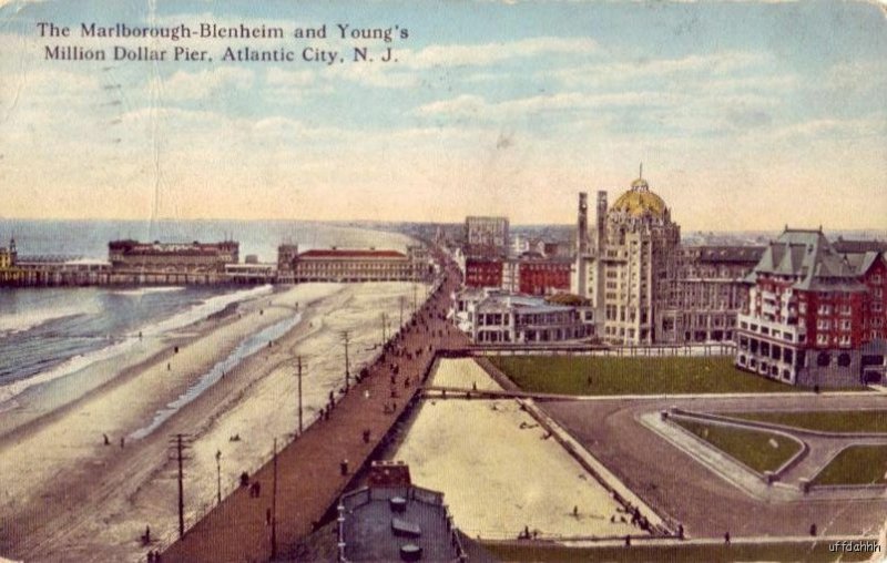 THE MARLBOROUGH-BLENHEIM AND YOUNG'S MILLION DOLLAR PIER ATLANTIC CITY, NJ 1917