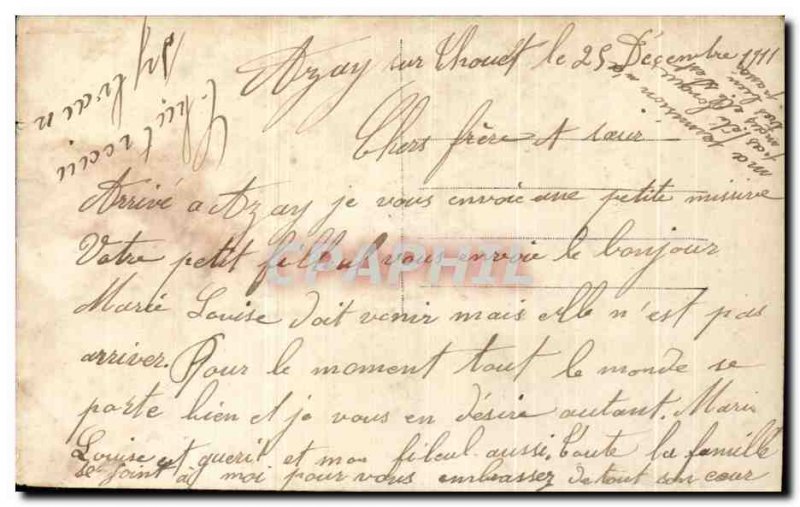 Postcard Old Man Fancy Flowers