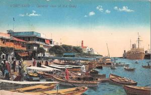 BR46357 Port said general view of the quay ship bateaux     Egypt