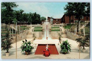 c1960 Laurie Missouri Postcard Mary Mother Church Shrine All Mothers Central