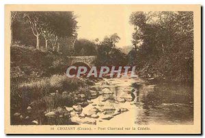 Old Postcard Crozant Creuse Bridge Charraud on Cedelle