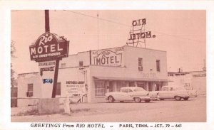 Paris Tennessee Rio Motel Vintage Postcard AA37727