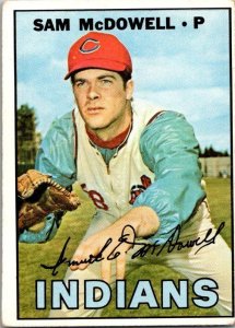 1968 Topps Baseball Card Sam McDowell Cleveland Indians sk3535