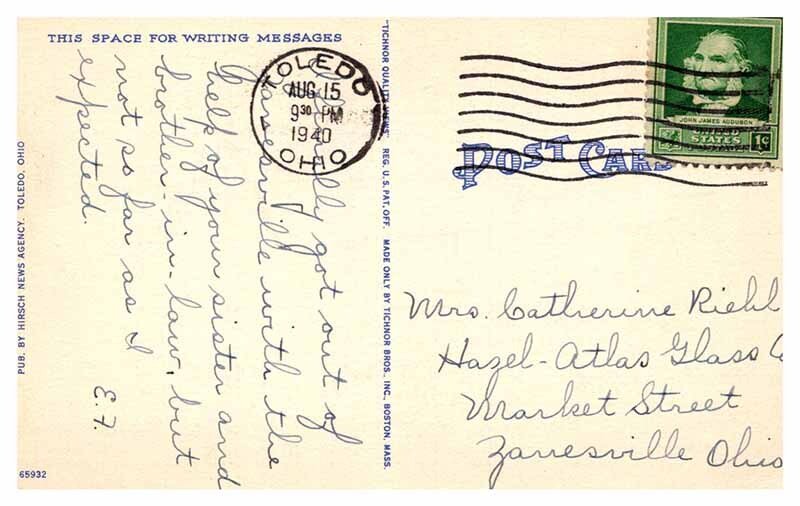 Postcard ZOO SCENE Toledo Ohio OH AS5926