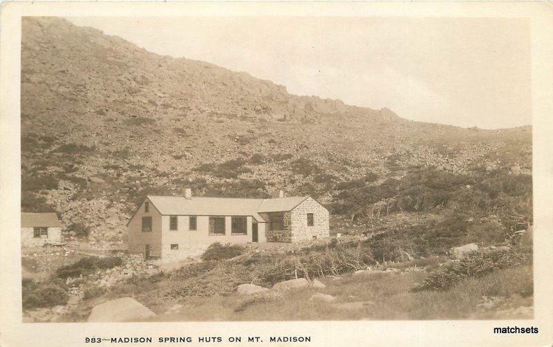 1920s Mount Madison Spring Huts New Hampshire RPPC Real Photo 5617