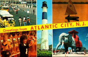 Greetings From Atlantic City New Jersey Split View