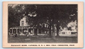 CATSKILL, NY New York ~ PLEASANT HOME INN 1942  Mrs. Chidester, Prop.  Postcard