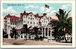 Hotel Halcyon Miami Florida FL Roadway And Building Structure Landmark Postcard