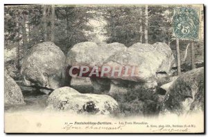 Old Postcard Fontainebleau Barbizon The three mausoleums