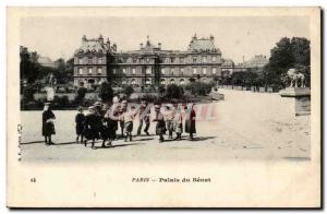 Paris 6 - Palace of the Senate - Old Postcard Luxembourg Palace (children)