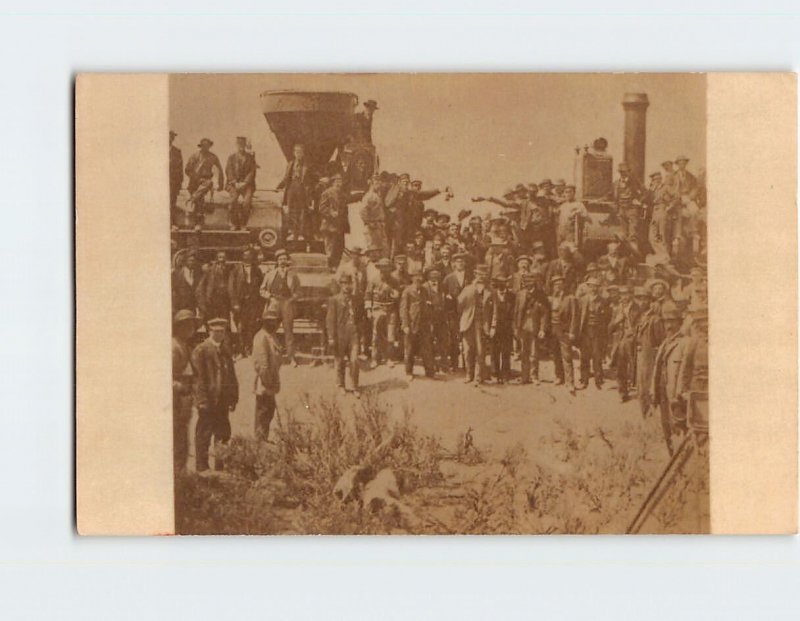 Postcard Meeting of the Rails at Promontory, Utah