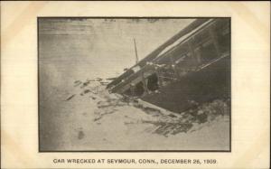 Seymour CT RR Train Wreck 1909 Postcard