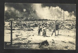 RPPC TEXAS CITY TEXAS 1937 OIL REFINERY DISASTER RUINS REAL PHOTO POSTCARD