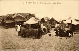 CPA AK SÉNÉGAL-239.- Saint Louis-Guet N'Dar-Un campement Maure (331088)