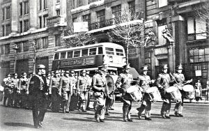 London England The Royal Dutch Army Band Double Decker Bus Real Photo Postcard