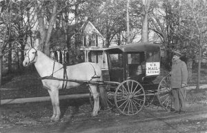 Chambersburg PA R.F.D. No. 8 Horse & Wagon U. S. Mail Real Photo Postcard