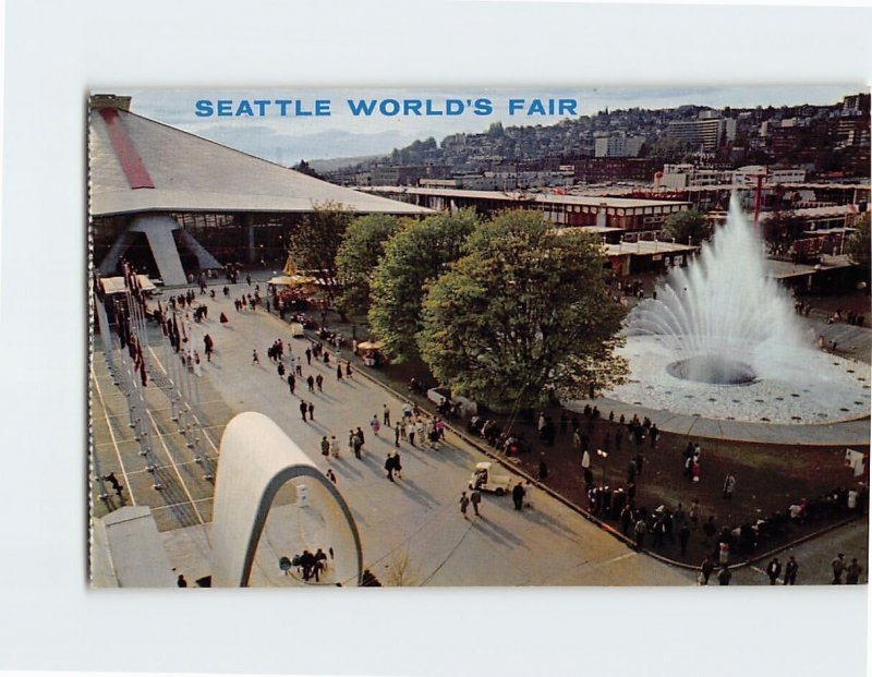 Postcard International Fountain Seattle Worlds Fair Seattle Washington USA