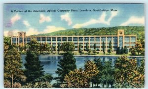 LENSDALE, Southbridge, MA ~ AMERICAN OPTICAL Company Plant 1940  Postcard