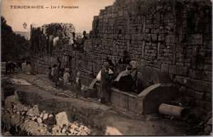 Tunisia Teboursouk Les Fontaines Vintage Postcard 09.97