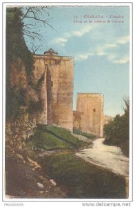 Alhambra, Torres De Los Infantas De Cautiva, Granada (Andalucia), Spain, 1900...