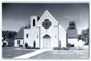 c1910's First Baptist Church Mendota Illinois IL RPPC Photo Antique Postcard