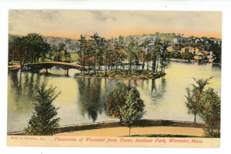 MA - Worcester. Institute Park, View of Worcester from Tower