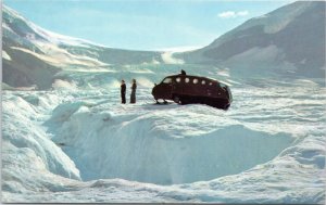 Snowmobile on Athabasca Glacier, Alberta, Canada postcard