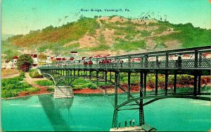 Kiskiminetas River Bridge Vandergrift Pennsylvania PA 1910 DB Postcard