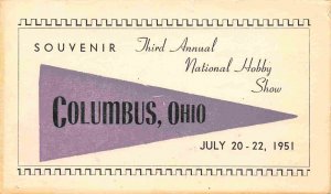 Third Annual National Hobby Show Columbus Ohio 1951 postcard