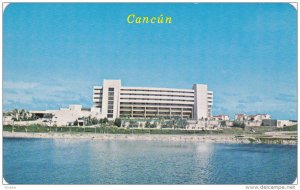 Aerial of the Lagoon and Cancun Caribe Hotel, CANCUN, Quintana Roo, Mexico, 4...