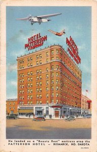 Bismarck North Dakota Patterson Hotel Advertising Vintage Postcard AA70977