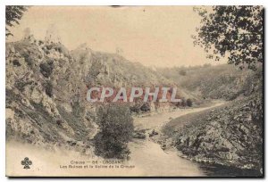 Postcard Old Creuse Crozant Ruins and Vakkee Creuse