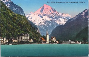 Switzerland Flüelen und der Bristenstock Vintage Postcard 09.12