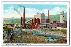 c1920's International Paper Co. Berlin New Hampshire NH Unposted Postcard