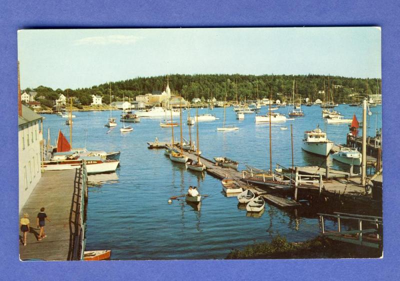 Boothbay Harbor,Maine/ME Postcard, Docks/Ships/Waterfront