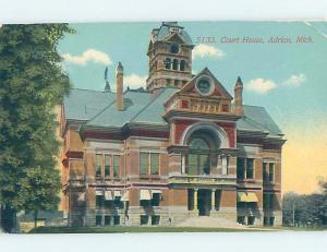 Divided-Back COURTHOUSE SCENE Adrian Michigan MI d3163