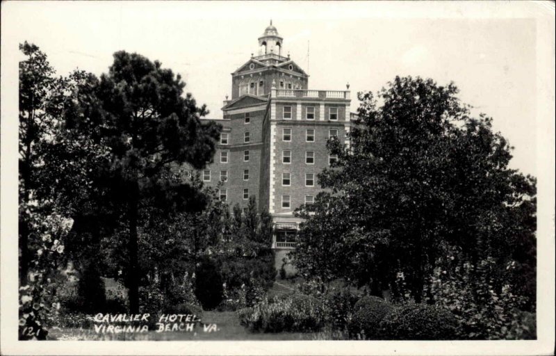 Virginia Beach Virginia VA Cavalier Hotel Real Photo Vintage Postcard