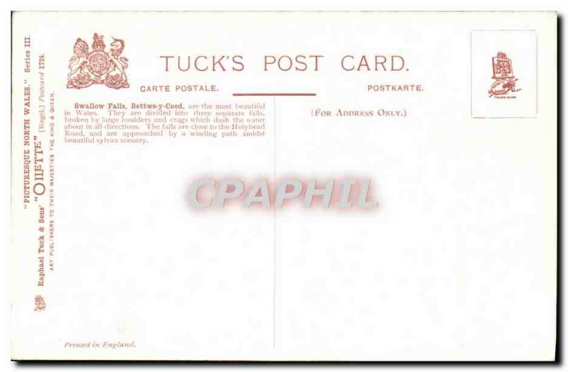 Old Postcard Swallow Falls Bettws Y Coed