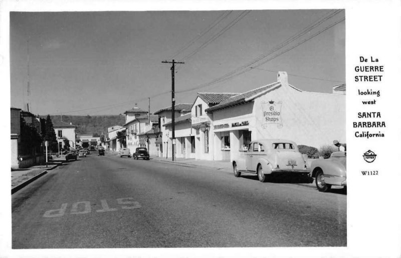 Santa Barbara California De La Guerre St Frasher Real Photo Postcard JF235092