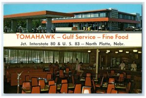 c1950's Tomahawk Gulf Service Fine Food Restaurant North Platte NE Postcard