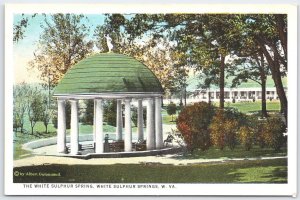 Vintage White Sulphur Spring Pavilion Postcard by Albert Guionnaud 1926