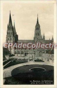 Old Postcard Bayeux Cathedral the decision of former Eveche