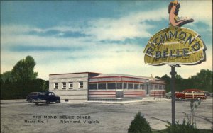 Richmond Virginia VA Restaurant Store Storefront 1930s-50s Postcard