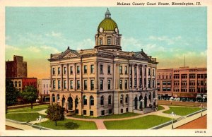 Illinois Bloomington McLean County Court House 1958 Curteich