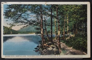 White Mountains, NH - Shore Path, Profile Lake, Franconia Notch - 1928