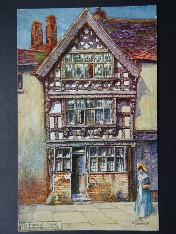 Stratford on Avon THE HAPVARD HOUSE c1918 Postcard Artist Jotter